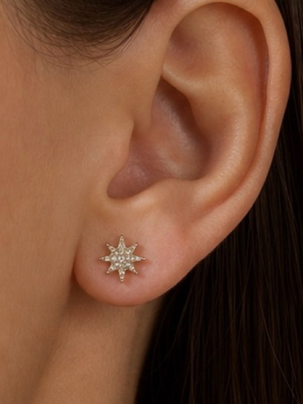 Gold Crystal Starburst Convertible Statement Earrings - Picture 10 of 14